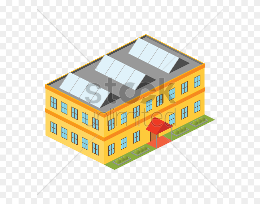 600x600 Download Edificio Escolar Con Paneles Solares Clipart Clip De Edificio - Edificio Escolar Clipart