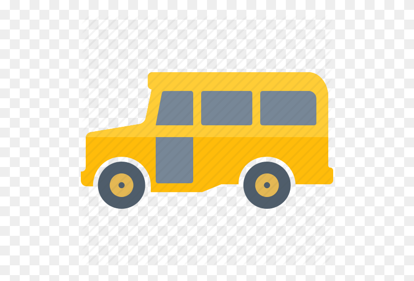 512x512 Скачать Клипарт Школьный Автобус Плоский Клипарт Школьный Автобус Такси Автобус, Такси - Школьный Автобус Клипарт Бесплатно