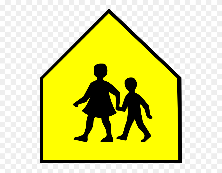 552x594 Download School Crossing Sign Vector Clipart School Zone Clip Art - Priority Clipart