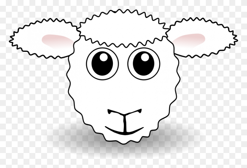 800x525 Download Sheep Clip Art Free Clipart Of Cute Sheep Fluffy Hand - Sheep Face Clipart