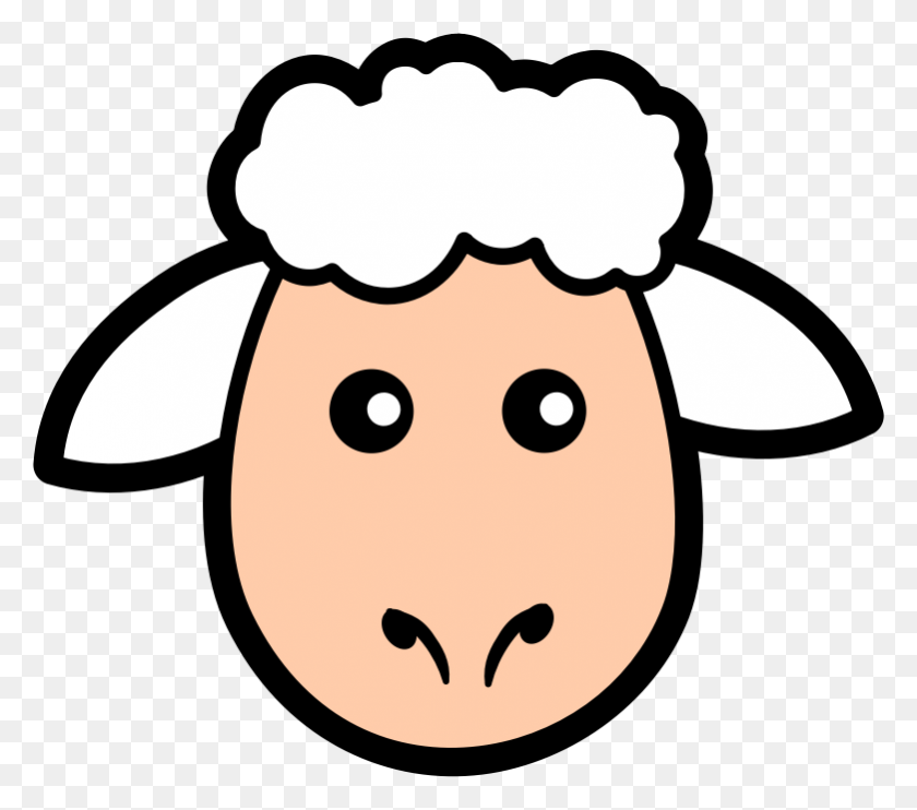 781x683 Download Sheep Clip Art Free Clipart Of Cute Sheep Fluffy Hand - Livestock Clipart