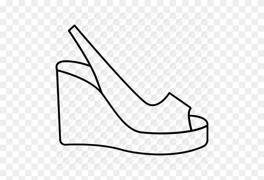 512x512 Download Shoe Clipart High Heeled Shoe Footwear Hand Clipart - Wedge Clipart