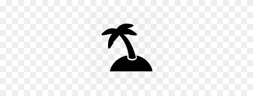 260x260 Download Silhouette Clipart Palm Trees Logo Coconut Font - Trees Silhouette PNG