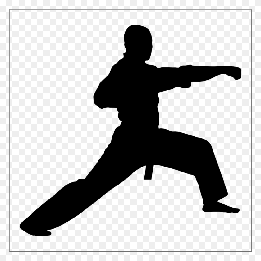 900x900 Descargar Silueta De Taekwondo Clipart De Artes Marciales De Taekwondo Clip - Karate Girl Clipart