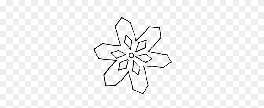 260x286 Download Simple Snowflake Coloring Sheet Clipart Coloring Book - Snowflake Clipart PNG