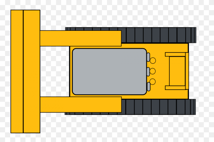 900x575 Download Simple Yellow Bulldozer Clipart - Bulldozer PNG