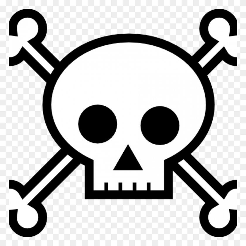 900x900 Download Skull And Crossbones For Pirates Clipart Skull - Skull Black And White Clipart