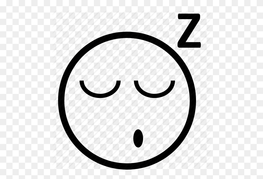 512x512 Download Sleepy Smiley Black And White Clipart Smiley Emoticon - Sleep Clipart Black And White