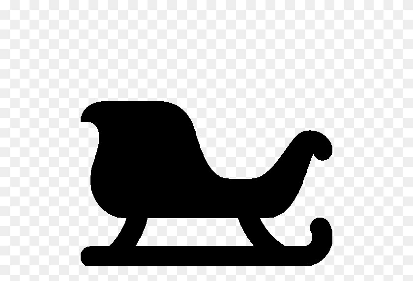 512x512 Download Sleigh Icon Png Clipart Santa Claus Computer Icons Sled - Santa Sleigh Clipart Black And White