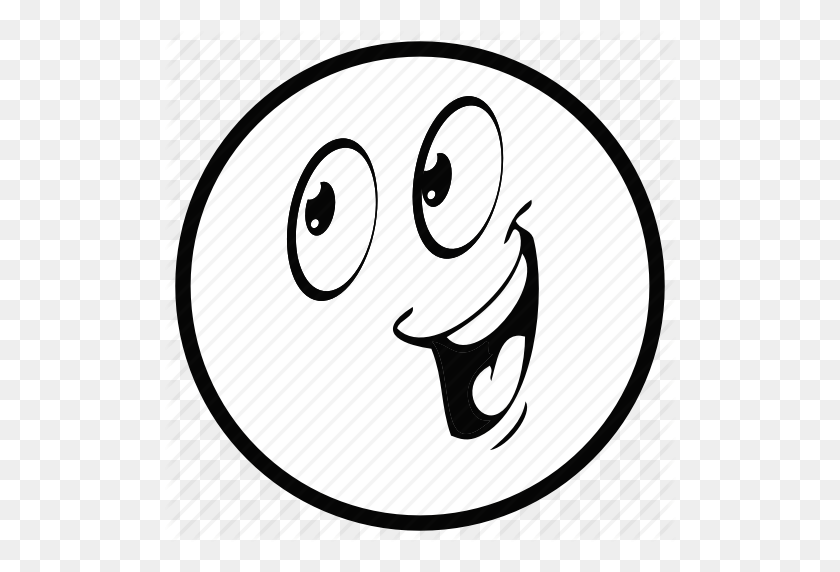 512x512 Download Smileys Emoji In Black And White Clipart Smiley Emoticon - Smiley Clipart Black And White