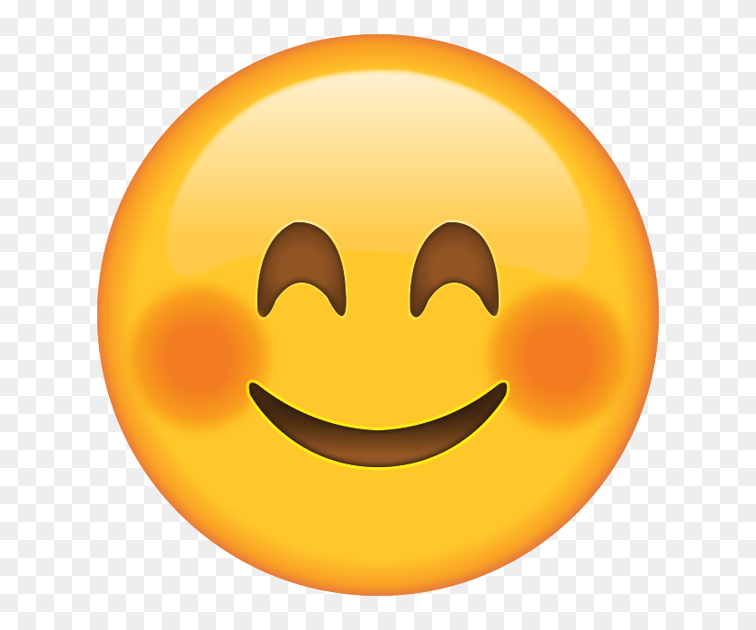 640x640 Descargar Cara Sonriente Emoji Con Mejillas Sonrojadas Emoji Island - Avergonzado Emoji Png