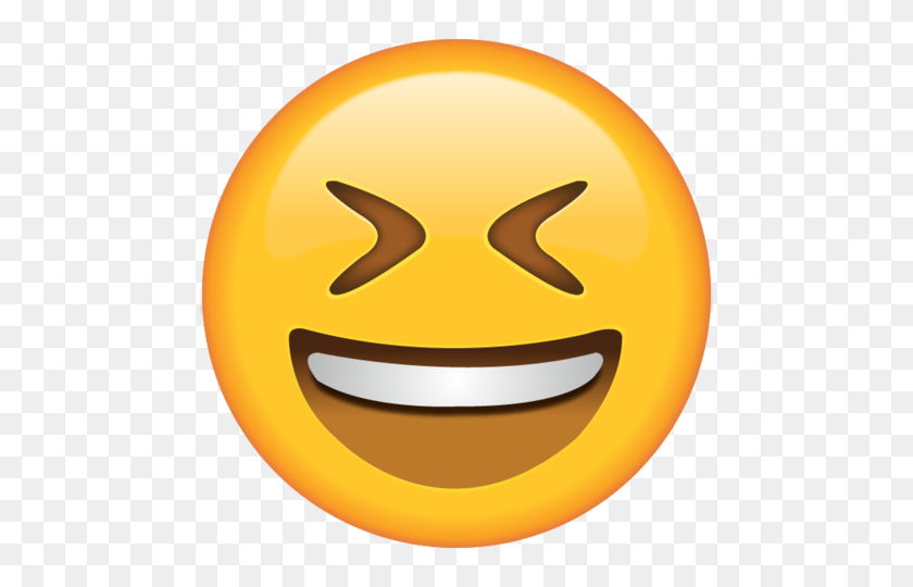 480x480 Descargar Cara Sonriente Con Los Ojos Bien Cerrados Emoji Island - Ojos Emoji Png
