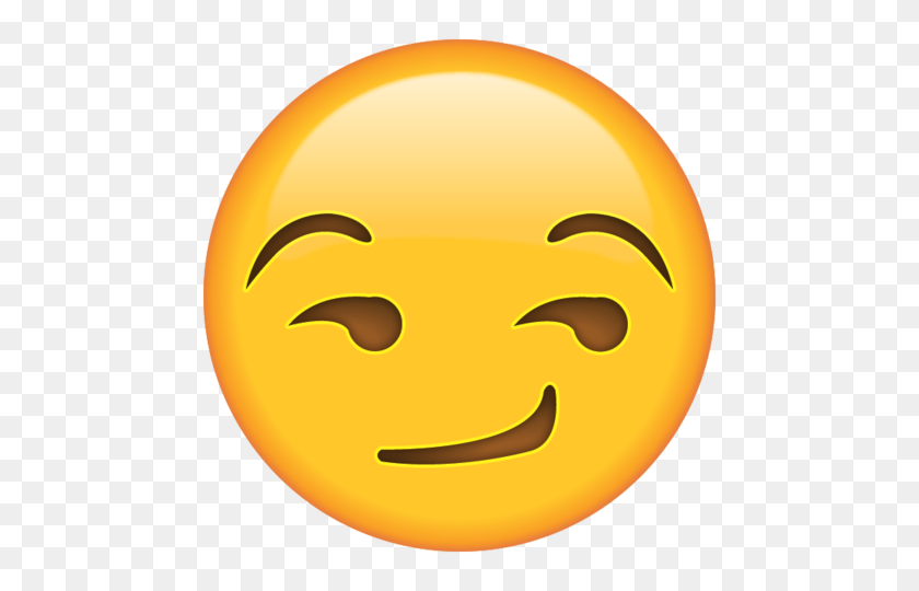 480x480 Descargar Smirk Face Emoji Icon Angel Emoji, Emoji - Smirk Emoji Png