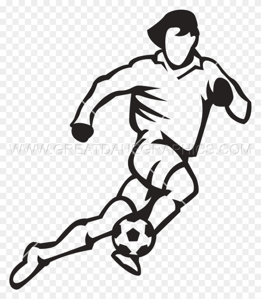 825x953 Download Soccer Player Drawing Transparent Clipart Football Player - Soccer Player Clipart