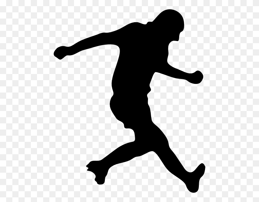 492x595 Download Soccer Player Silhouette Clipart - Soccer Player PNG