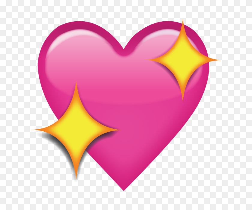 640x640 Download Sparkling Pink Heart Emoji Icon Emoji Island - Pink Sparkles PNG
