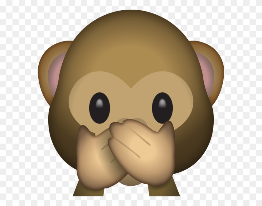 600x600 Descargar Speak No Evil Monkey Emoji Emoji Island - No Emoji Png