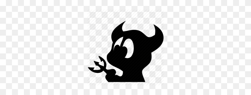 260x260 Download Speak Of The Devil Clipart Devil Demon Clip Art Black - Looney Tunes Clipart