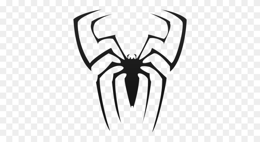366x400 Download Spiderman Logo Clipart Spider Man Clip Art Superhero - Superhero Clipart Black And White