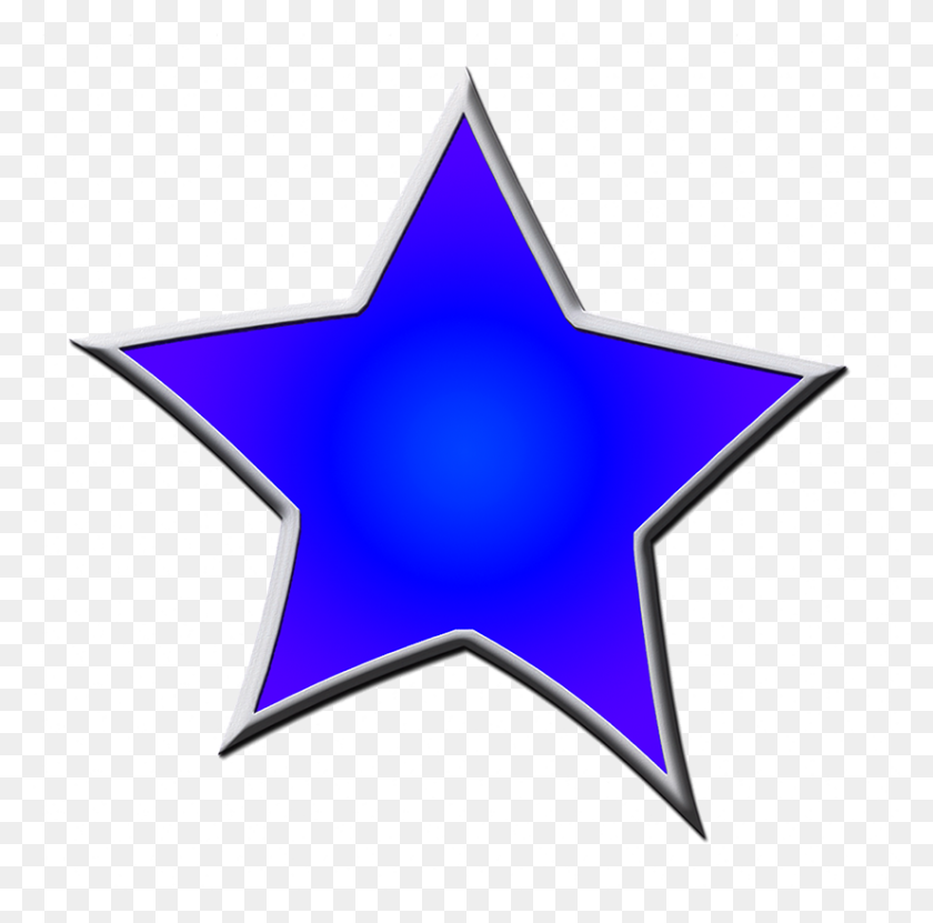 827x818 Download Star In Blue Clipart Borders And Frames Clip Art Blue - Star Frame Clipart