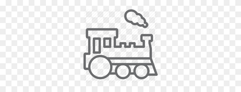 260x260 Download Steam Engine Icon Png Clipart Train Rail Transport - Train Clipart Outline
