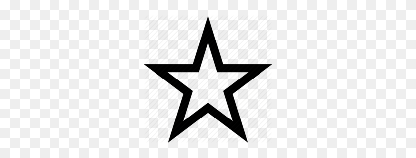 260x260 Descargar Stencil Star Outline Clipart Star Clipart Blanco, Negro - Cinco Estrellas Clipart