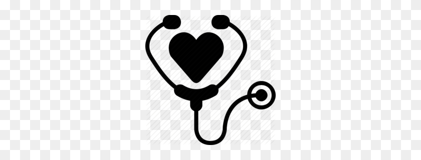 260x260 Download Stethoscope Heart Transparanet Clipart Heart Stethoscope - Stethoscope Clipart Black And White