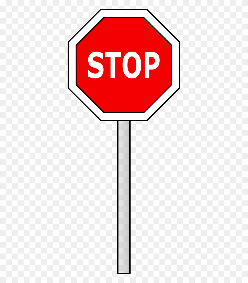 381x900 Download Stop Sign Clipart - Street Sign PNG