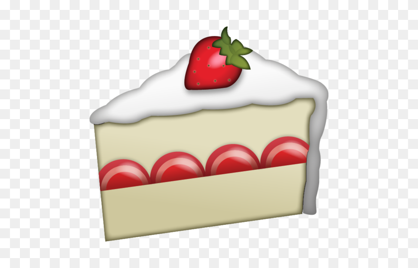 480x480 Download Strawberry Cake Emoji Emoji Island - Piece Of Cake Clipart