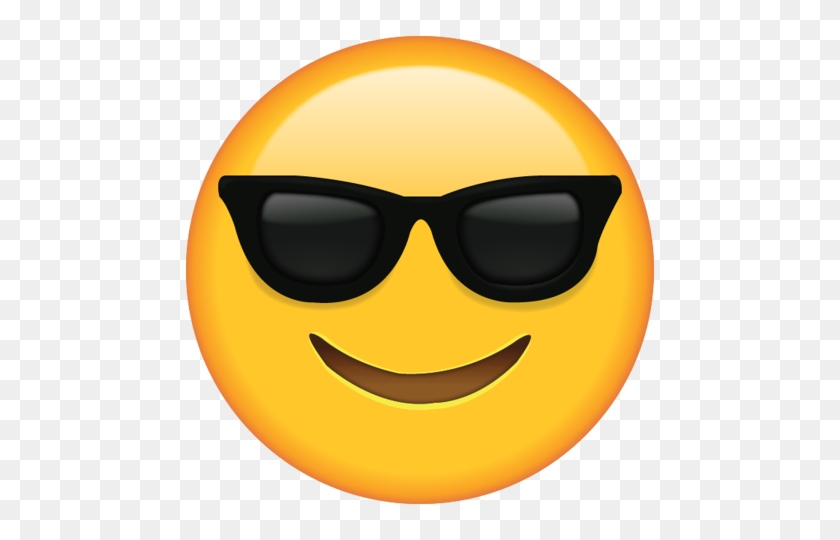 480x480 Download Sunglasses Emoji Emoji Island - Sunglasses Emoji PNG