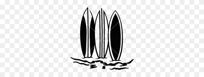 260x260 Download Surfboard Black And White Illustration Transparent - Surfboard Clipart Black And White