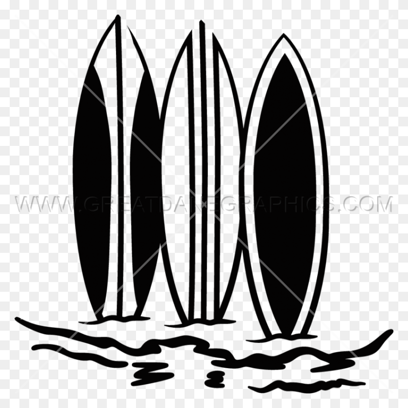 825x824 Download Surfboard Black And White Illustration Transparent - Surfboard Clipart Free