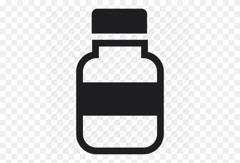 512x512 Download Syrup Medicine Icon Png Clipart Pharmaceutical Drug - Pill Clipart Black And White