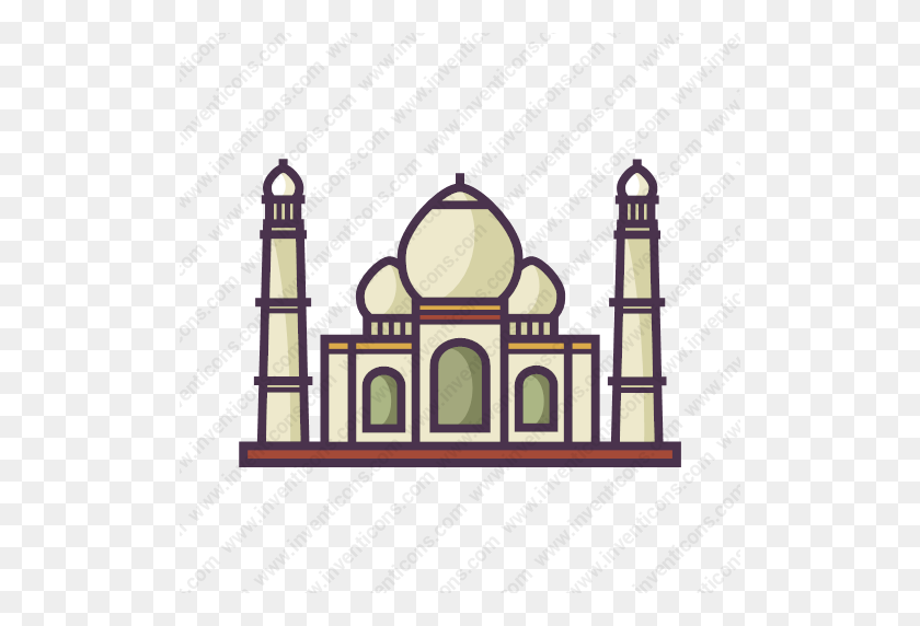 512x512 Download Taj,mahal Icon Inventicons - Taj Mahal PNG