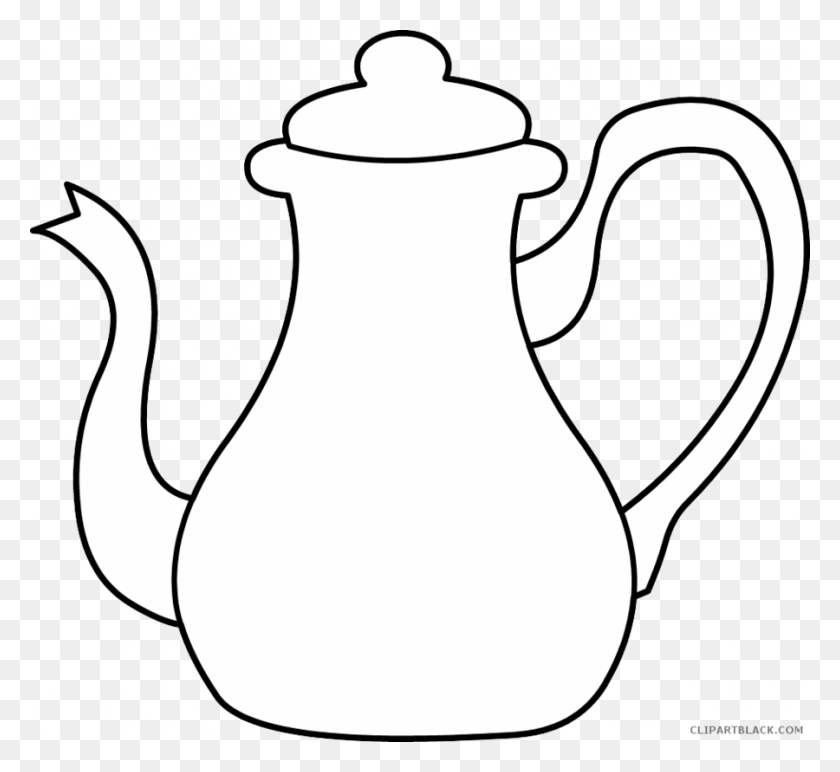 900x822 Download Teapot Coloring Sheets Clipart Teapot Coloring Book Clip - Tea Pot PNG