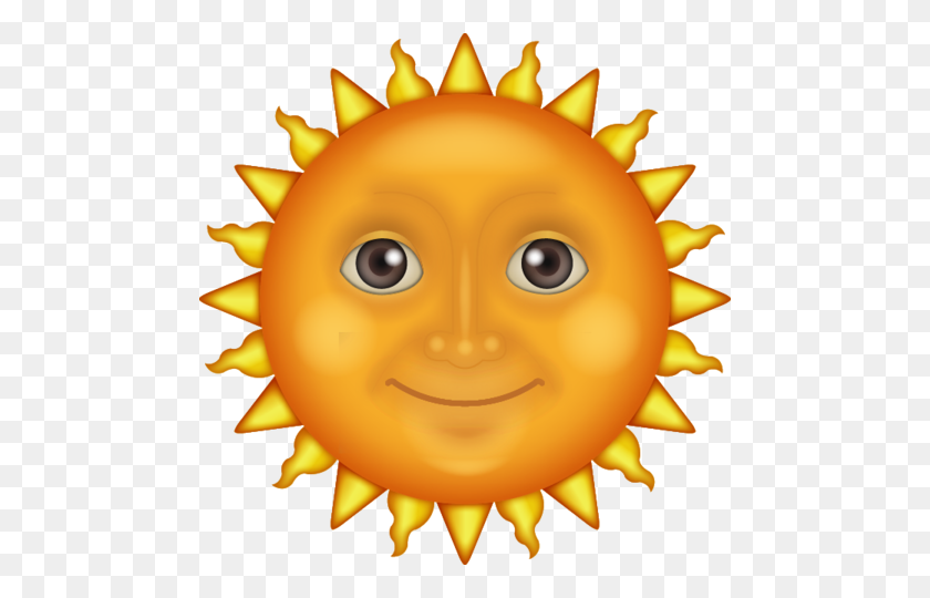 480x480 Download The Sun Face Emoji Emoji Island - Sun Emoji PNG