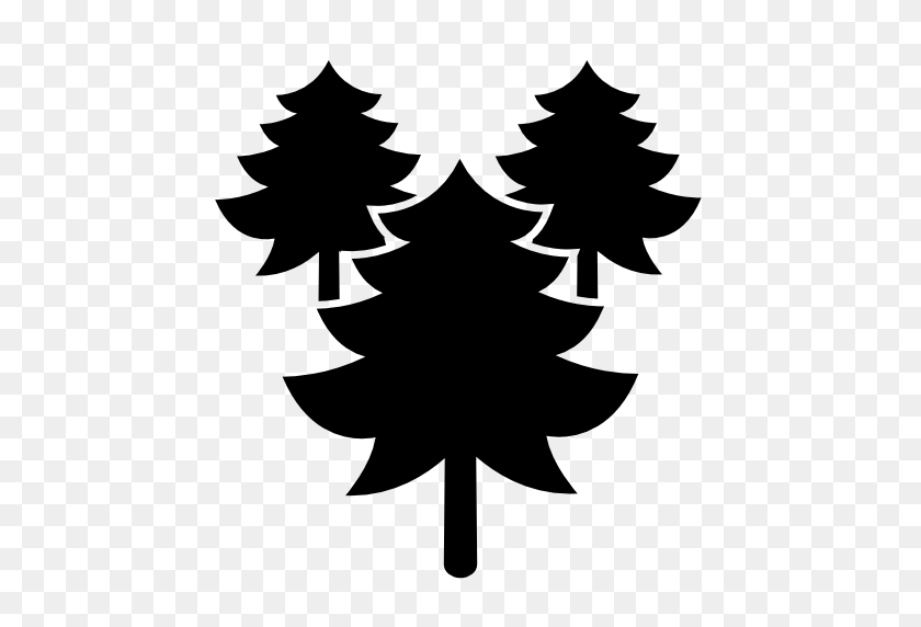 512x512 Download Three Pine Tree Png Image For Designing Projects - Pine Tree PNG