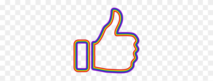 260x261 Download Thumbs Up Rainbow Png Clipart Thumb Signal Clip Art - Get Up Clipart