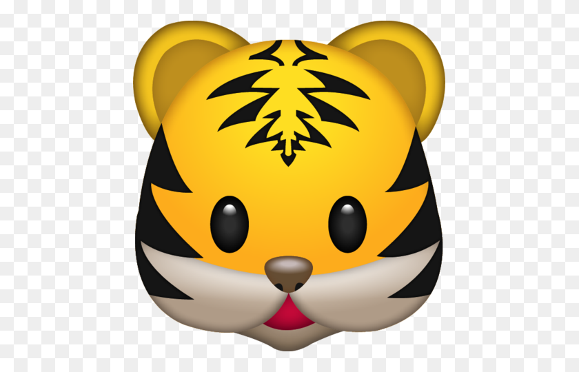 453x480 Download Tiger Emoji Image In Png Emoji Island - Tiger Head PNG