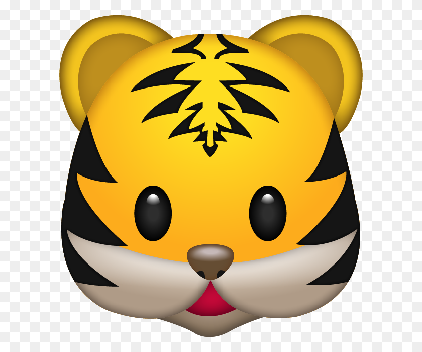 604x640 Download Tiger Emoji Image In Png Emoji Island - Tiger PNG