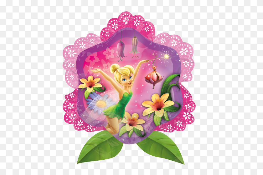 500x500 Download Tinkerbell Flowers Png Clipart Tinker Bell Disney Fairies - Tinkerbell Silhouette PNG