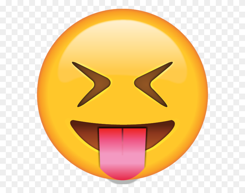 600x600 Descargar Lengua Fuera Emoji Con Los Ojos Bien Cerrados Emoji Island - Emoji Emoji Png