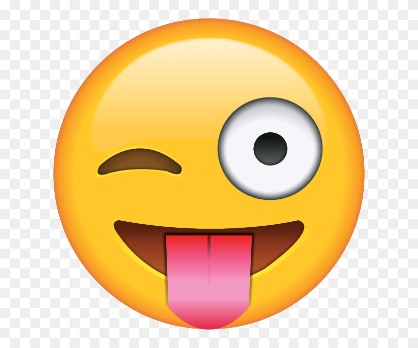 640x640 Descargar Lengua Fuera Emoji Con Un Guiño De Ojos Emoji Island - Eye Emoji Png