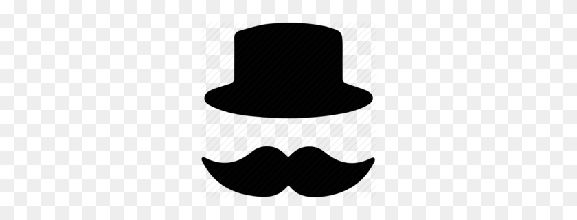 260x260 Download Top Hat And Mustache Clipart Top Hat Fedora - Bowler Hat PNG