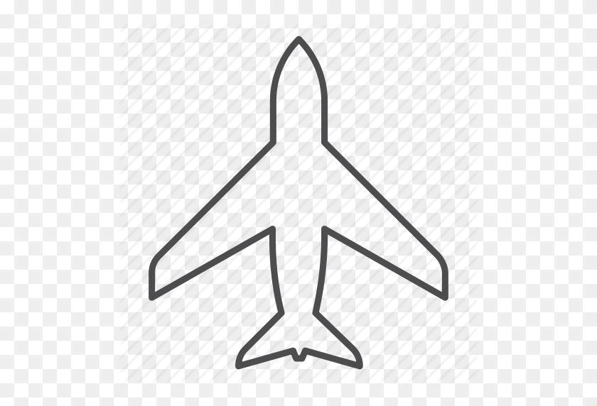 512x512 Download Top View Airplane Clipart Airplane Aircraft Clip Art - Airplane Clipart Outline