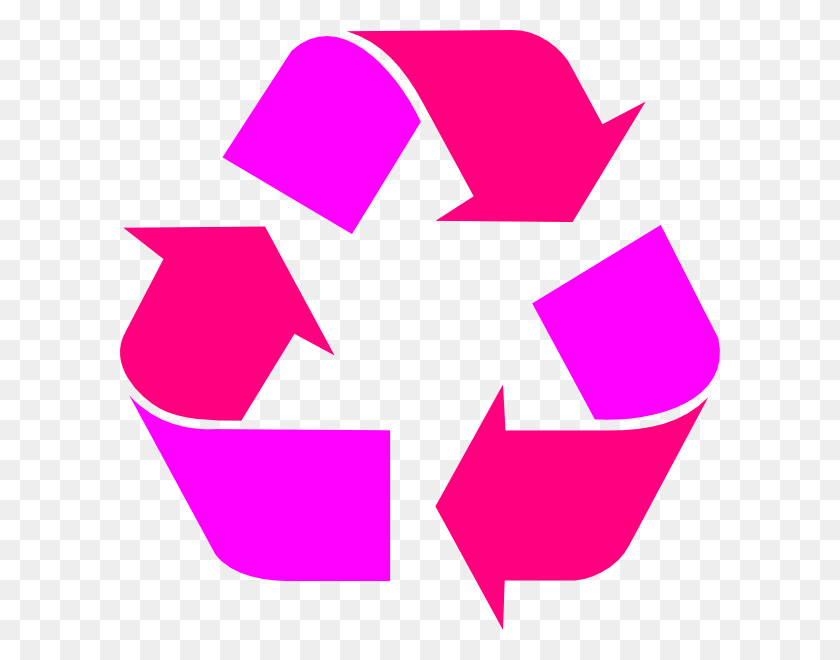 600x600 Download Two Tone Pink Recycle Symbol Clipart - Recycle Logo PNG