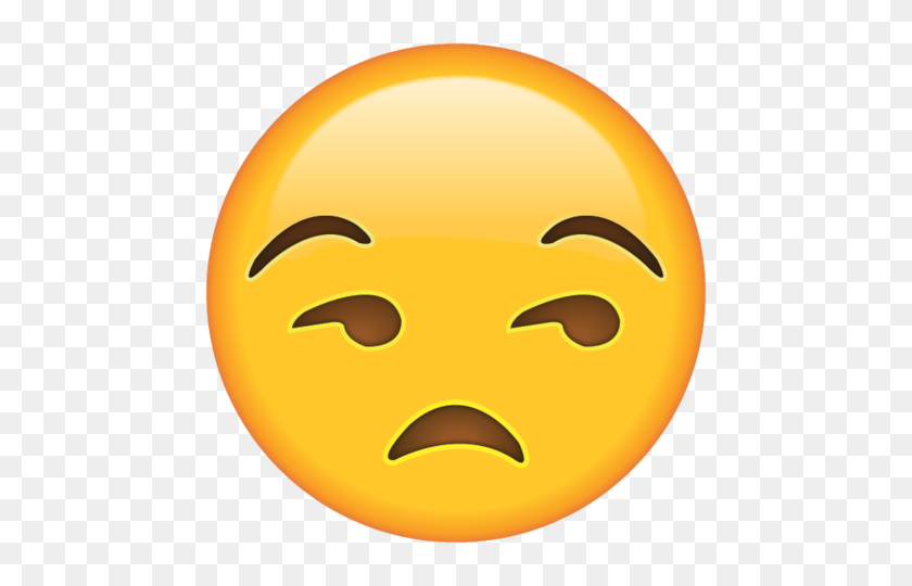 480x480 Download Unamused Face Emoji Emoji Island - Annoyed Emoji PNG