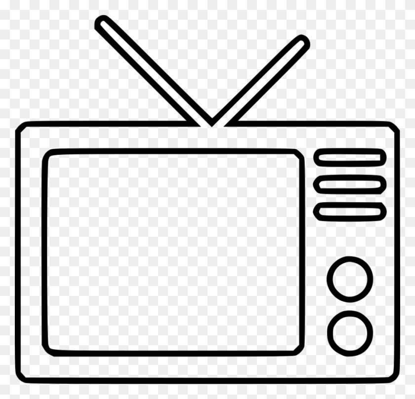900x865 Download Video Clipart Television Clip Art Television, Video - Tv Clipart Black And White