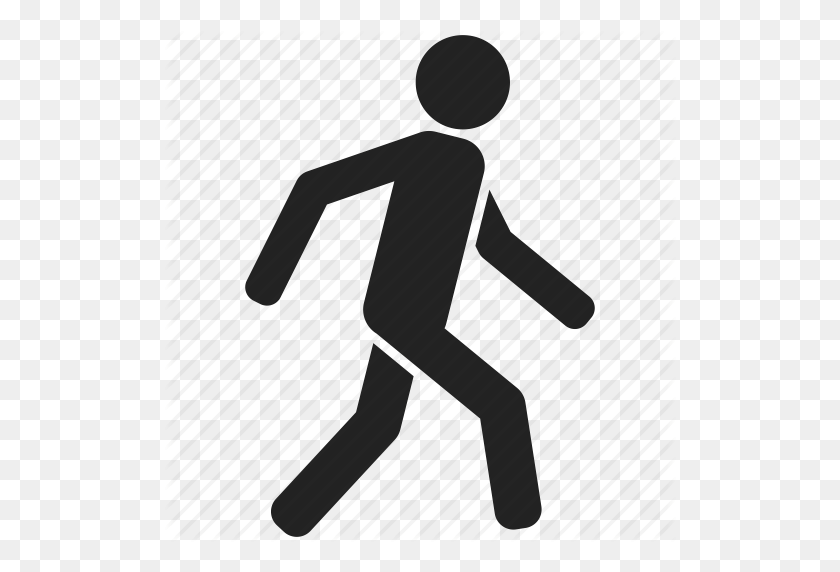 512x512 Download Walk Icon Transparent Clipart Walking Computer Icons Clip - Walking Clipart Black And White