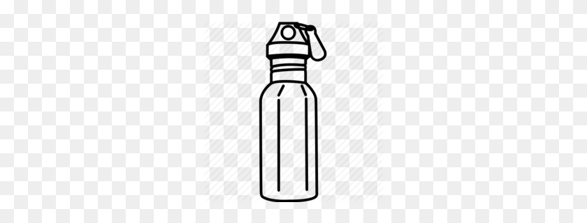 260x260 Скачать Контур Бутылки С Водой Клипарт Бутылки С Водой Картинки - Пластиковая Бутылка Клипарт